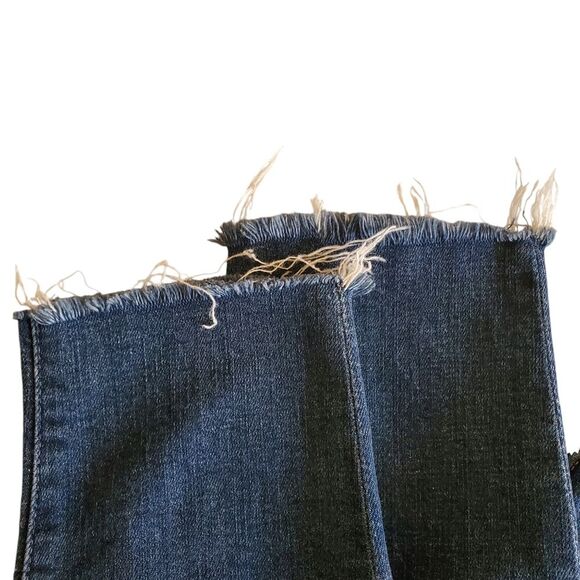 MOTHER Looker Ankle Frayed Hem Blue Jeans Size 27 - Picture 12 of 12